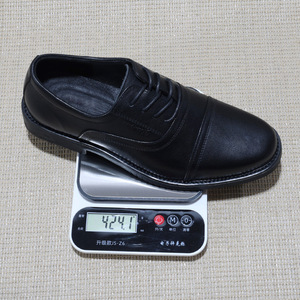 Men's Genuine Leather Oxfords <b>Pointed</b> Toe Lace-up Lightweight Office Career Dress Shoes All Seasons Solid Black - Product Image 1
