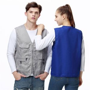 เสื้อกั๊กโฆษณาคุณภาพสูง Xdh2052 ขายส่ง หลายกระเป๋า กันน้ำ ผ้าฝ้าย เสื้อผ้าทำงานเพื่อความปลอดภัย นักข่าว สั่งทำได้ - Product Image 5