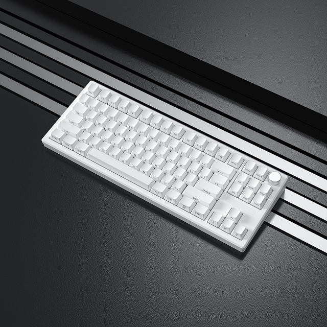 2026 Gamers Mechanical Wireless Gaming Keyboard with RGB Backlit Programmable Keys North-Facing White Keycaps 87 Keys