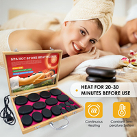 Ensemble de pierres chaudes électriques pour massage relaxant et apaisant à domicile
