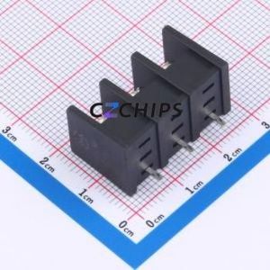 MX35S-8.25-03P-BK01-Cu-S-A Barrier Terminal Block Through hole,P=8.25mm Connector Two Sides 8.25mm 1x3P Straight Pin - Product Image 2