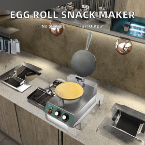 Machine à snacks électrique commerciale haute efficacité antiadhésive avec minuteur, garantie 1 an, nouvelle machine à rouleaux d'œufs/crêpes/biscuits - Product Image 2