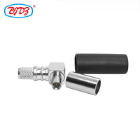 Usine TS9 prise mâle soudure gratuite sans soudure 90 degrés pour LMR195 LMR200 RG58 RG223 RG400 RG142 câble EZ RF connecteur Coaxial