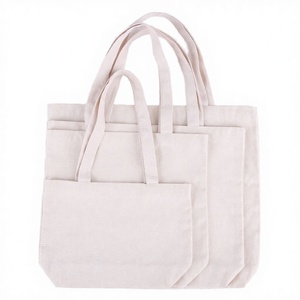 Eco-Friendly Custom Cotton <b>Canvas</b> Tote <b>Bag</b> Long Ribbon Zipper Closure | Extra Large Capacity Reusable Promotional Shopping <b>Bag</b> - Product Image 1