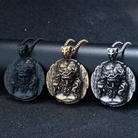 Hip Hop Punk Saint Benoît Jésus Pièce Religieuse En Acier Inoxydable Bijoux De Mode 18k Pvd Plaqué Or Pendentif Colliers pour Hommes