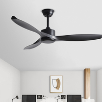 Haute qualité noir blanc ABS 3 lames cuivre pur moteur à courant continu télécommande moderne ventilateur de plafond muet