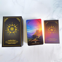 Cartes de tarot populaires en stock avec livret et boîte Oracle d'or avec boîte-cadeau RTS Tarot Card Game Deck