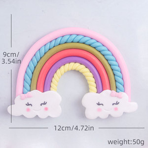 Venta caliente colorido Arco Iris pastel Topper pastel Decoración Para Cumpleaños de Niños - Product Image 5