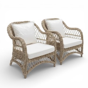 Fauteuil de salon en rotin tressé à la main de qualité supérieure, fauteuil de relaxation en osier fait main, fournisseur de mobilier pour hôtels et complexes intérieurs/extérieurs - Product Image 1