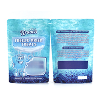 Imprimé personnalisé 1oz 2oz étanche à l'humidité facile à déchirer en feuille d'aluminium mylar debout pochette à fermeture éclair pour l'emballage de friandises pour aliments pour poissons