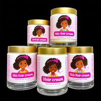 Krim Penata Rambut Keriting Alami untuk Wanita Kulit Hitam dan Anak-Anak, Melembapkan dan Menghilangkan Rambut Kusut