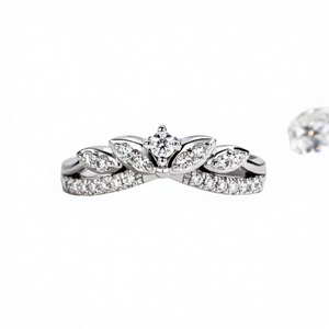 แหวนมอสซาไนต์ทรงมงกุฎประดับเพชรเต็มวง แบรนด์ PYQ รับรองโดย GRA ตัดแบบบริลเลียนท์ เงินแท้ S925 แฟชั่นสำหรับผู้หญิง ขายดี - Product Image 3