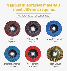 DORIS Promotional Top Quality 115mm 4.5" 60 Grit 115x22mm Alumina Zirconia Steel Abrasives Polishing Flap Disc