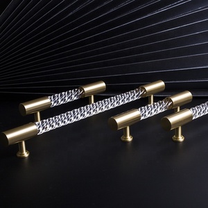 Hot Koop Goud Zilver <span class=keywords><strong>Clear</strong></span> Pull Keukenkast Acryl Handvat Messing - Product Image 1