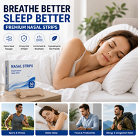 Recoo OEM Bandes nasales non tissées en vrac anti-ronflement pour une meilleure respiration et un sommeil amélioré, patchs nasaux