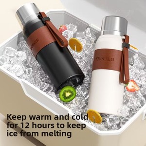 Tasse thermos en acier inoxydable avec poignée portable et couvercle à haute apparence Tasse à eau de grande capacité en gros pour hommes femmes - Product Image 6