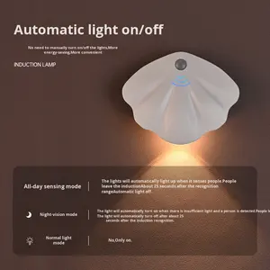 Lámpara de Pared con Sensor de Movimiento Inalámbrica Tipo C USB para Cocina, Dormitorio, Sala de Estar, Iluminación Interior - Product Image 3