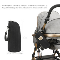 Pochette suspendue pour poussette avec imprimé ours mignon, de qualité supérieure, pour le stockage du lait maternel, sac isotherme pour biberon en coton pur avec feuille d'aluminium