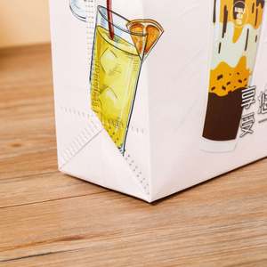 ถุงเก็บความเย็นแบบใช้แล้วทิ้งสำหรับใส่อาหารกลางวัน ขนมปัง เค้ก  แบบมีหูหิ้ว  ผลิตจากวัสดุ PP ไม่ถักทอ  ปิดผนึกด้วยคลื่นอัลตราโซนิก  แบบกำหนดเองได้ - Product Image 5