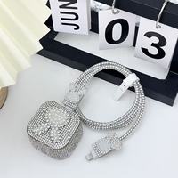 Housse de câble de chargeur en cristal diamant unique Royaume-Uni 20w pour iPhone