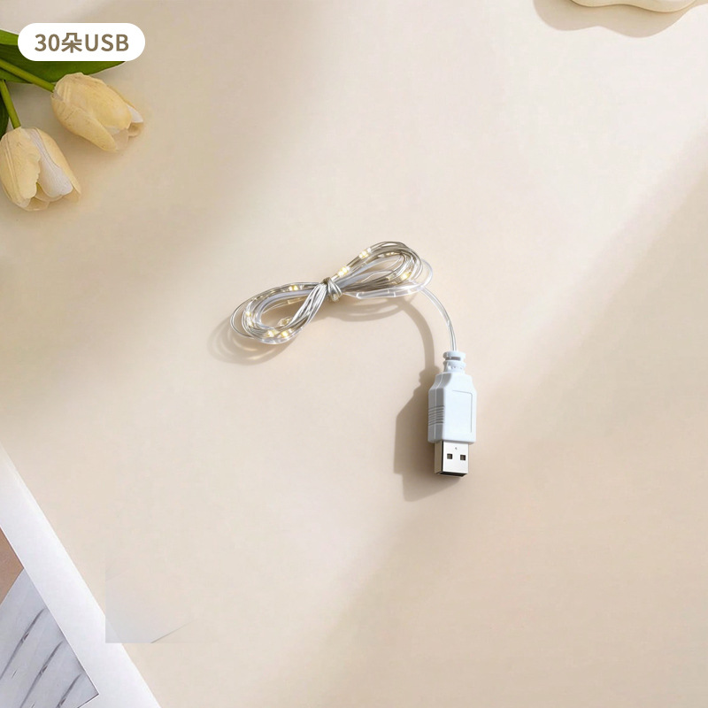 USB 3-meter cable with 30 LED beads