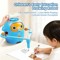 Jouet robot de dessin intelligent pour enfants, jouet éducatif Montessori, apprentissage de la peinture, cartes, reconnaissance par induction, machine à dessin automatique, ensemble