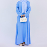 Vente en gros Dubaï Arabie Turquie Robe Musulmane de Luxe pour Femmes, Abaya Caftan Noir Personnalisé