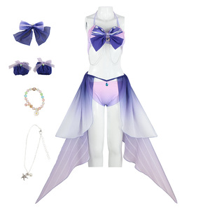 Costume de cosplay de maillot de bain <span class=keywords><strong>Kokomi</strong></span> du jeu <span class=keywords><strong>Genshin</strong></span> <span class=keywords><strong>Impact</strong></span>, bikini Sangonomiya <span class=keywords><strong>Kokomi</strong></span>, maillot de bain de plage, robe de bain de cosplay d'anime - Product Image 1