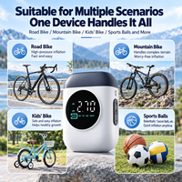 Mini compresseur d'air sans fil pour pneus, pompe à air électrique pour vélo avec affichage numérique, arrêt automatique, charge USB-C pour vélo et voiture