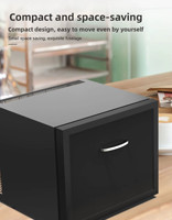 Mini-réfrigérateur de bar d'hôtel encastrable silencieux et sans givre, 28L, à refroidissement thermoélectrique pour chambre d'hôtes