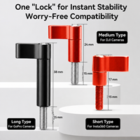 Nouvelle vis à molette rotative en aluminium anodisé de type L 2026 M4/M5/M6 pour fixation de caméra d'action