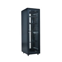 Armoire de réseau en fibre optique sur pied en verre trempé 19 pouces 600x800mm 42U pour centre de données FTTH et télécommunications