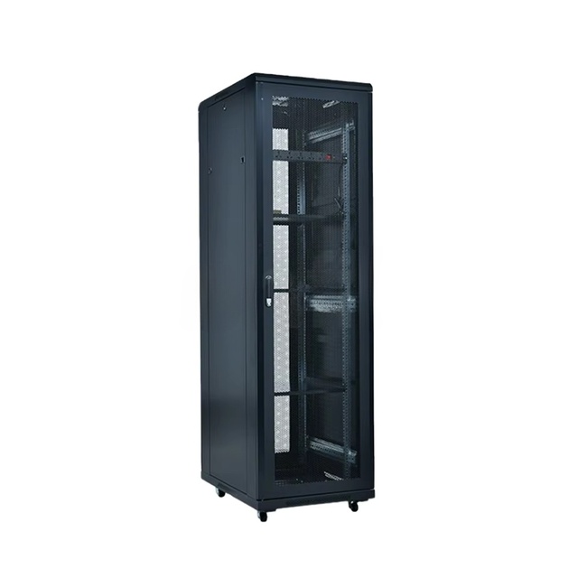 19inch 600x800mm Floor Standing Tempered Glass Rack Fiber Network Cabinet 42u Fiber Optic Data Center Ftth Telecom Cabinet