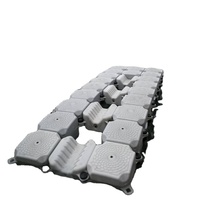 Ponton flottant modulaire en plastique pour quai de marina, stationnement pour bateaux et jet-skis