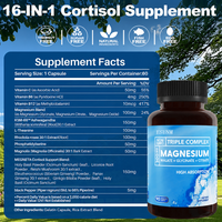 Complément de Magnésium Triple 300mg en Gros, Haute Biodisponibilité, Capsules Végétaliennes, Soutien Apaisant pour les Nerfs et le Sommeil, Personnalisable