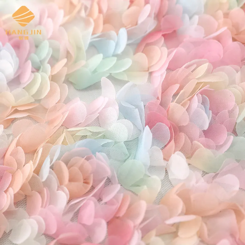 Vải Tuyn Thêu Hoa 3D Vải Tuyn Váy Xòe Cho Bữa Tiệc Công Chúa