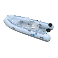 Coque en aluminium 12 pieds RIB360 Tender Double modèle de bateau gonflable avec banquette Hypalon pour la pêche en lac Capacité de 5 personnes