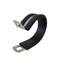 Collier de serrage isolé en caoutchouc EPDM 20mm 25mm SS316 de qualité marine pour tuyau d'engrenage à vis sans fin pour bateau en eau salée