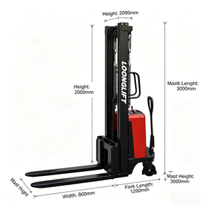 Venta Directa de Fábrica: Apilador Semieléctrico, Elevador Eléctrico de Palets, Apilador de Palets Semieléctrico - Product Image 2