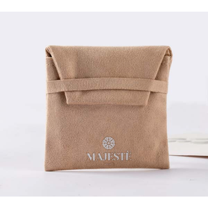 Ensemble de pochettes et sacs à bijoux en microfibre avec logo personnalisé, chiffon de nettoyage et de polissage avec nœud en ruban - Product Image 5
