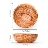 Bol rond décoratif en bois d'olivier pour la maison moderne Casse-croûte Apéritif bols en bois de luxe pour servir les aliments