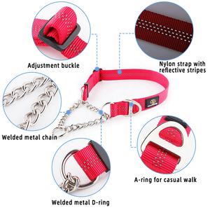 <span class=keywords><strong>Collar</strong></span> de Perro Martingale de Doble Estructura Resistente, <span class=keywords><strong>Collar</strong></span> de Nailon a Prueba de <span class=keywords><strong>Escape</strong></span> con Cadena - Product Image 3