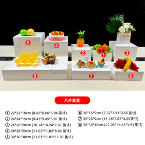 กล่องโชว์อาหารแบบแท่นวางสำหรับจัดเลี้ยงเค้กอะคริลิคสีขาวสำหรับร้านอาหารในโรงแรมจัดงานแต่งงาน - Product Image 3