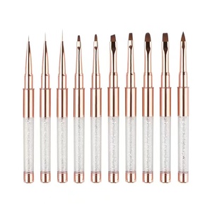 Ensemble de 14 pinceaux à ongles en nylon avec étui, pinceaux durables pour la peinture au gel, pour le nail art en salon - Product Image 2