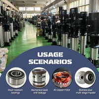 Pompe centrifuge multi-étages en acier inoxydable 100HP 75KW, ultra haute pression, débit de 2000-10000 L/min, pour utilisation en distribution d'eau