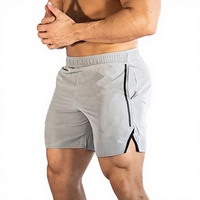 Shorts d'entraînement personnalisés pour hommes avec logo frontal, motif décoratif, respirants, séchage rapide, en nylon/coton, taille élastique, service OEM disponible