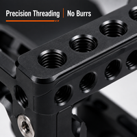 Cage de caméra en aluminium usinée sur mesure par CNC pour la production vidéo professionnelle de caméras sans miroir et reflex numériques
