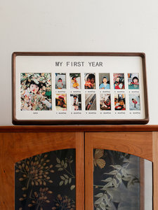 Regalo <span class=keywords><strong>de</strong></span> <span class=keywords><strong>Cumpleaños</strong></span> para Bebés <span class=keywords><strong>de</strong></span> <span class=keywords><strong>1</strong></span> <span class=keywords><strong>Año</strong></span> (12 Meses), Creativo, DIY, Conmemorativo, <span class=keywords><strong>de</strong></span> Madera Maciza, Rectangular, para Registrar el Crecimiento Infantil, Tamaño A3/A4 - Product Image 5