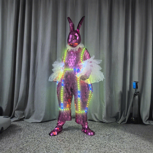 Funtoys, el Nuevo y Popular Disfraz de Robot con Luces LED Plateadas, Disfraz de Espejo Plateado para <span class=keywords><strong>Mujer</strong></span>, para Fiestas y Actuaciones - Product Image 4