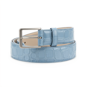 Ceintures en cuir de vachette texturé <span class=keywords><strong>alligator</strong></span> sur mesure pour hommes, tendance mode, avec boucle en alliage - Product Image 5